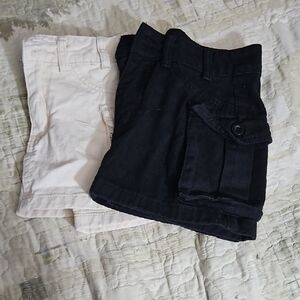 Black and Cream Cargo Skirt Set